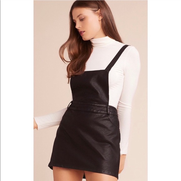 Jack by BB Dakota vegan leather pinafore dress - Picture 2 of 6